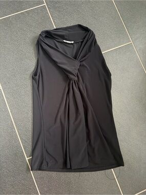 Prospect BLVD Black Twist Neck Sleeveless Blouse Top Size S (fits xs) y2k